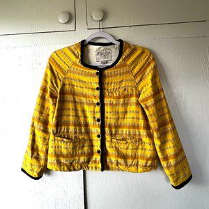 Ace & Jig Donegal Plaid Yellow Blazer Cardigan